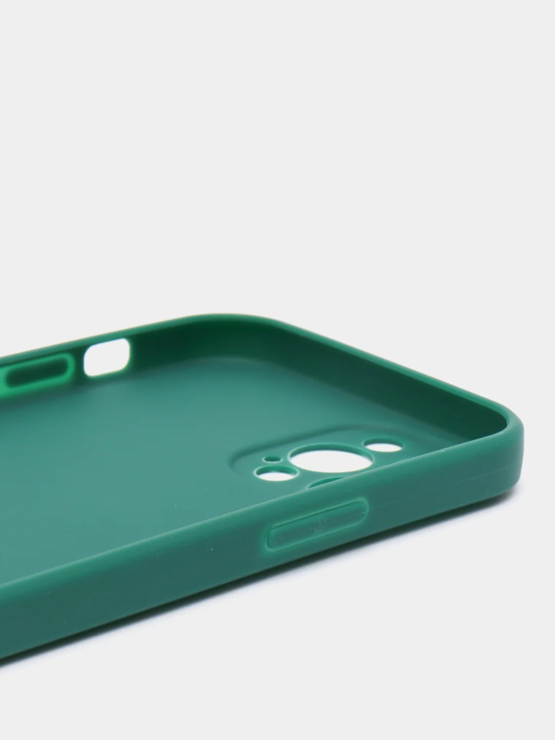 Зеленый чехол Silicone Case для iPhone 12, 12 Pro, Max, 12 mini, 13, 13 Pro, Max с защитой камеры