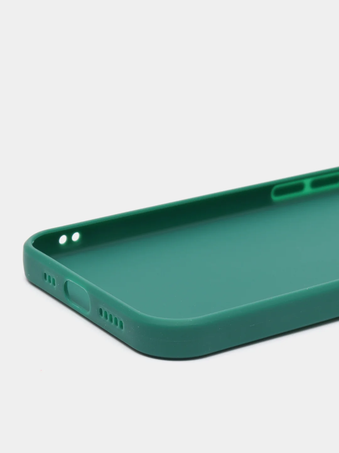 Зеленый чехол Silicone Case для iPhone 12, 12 Pro, Max, 12 mini, 13, 13 Pro, Max с защитой камеры