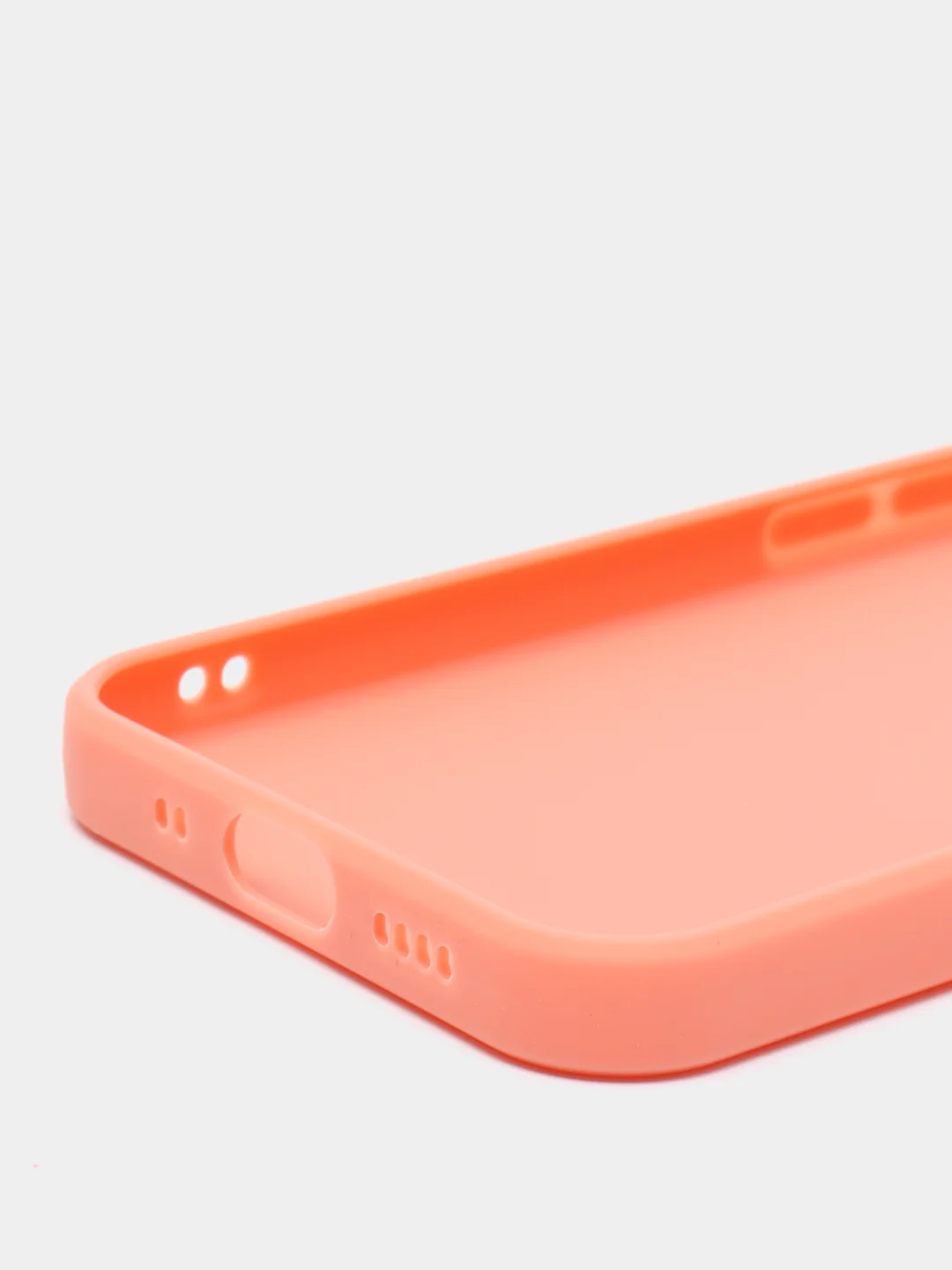 Коралловый чехол Silicone Case для iPhone 12, 12 Pro, Max, 12 mini, 13, 13 Pro, Max с защитой камеры