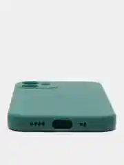 Зеленый чехол Silicone Case для iPhone 12, 12 Pro, Max, 12 mini, 13, 13 Pro, Max с защитой камеры