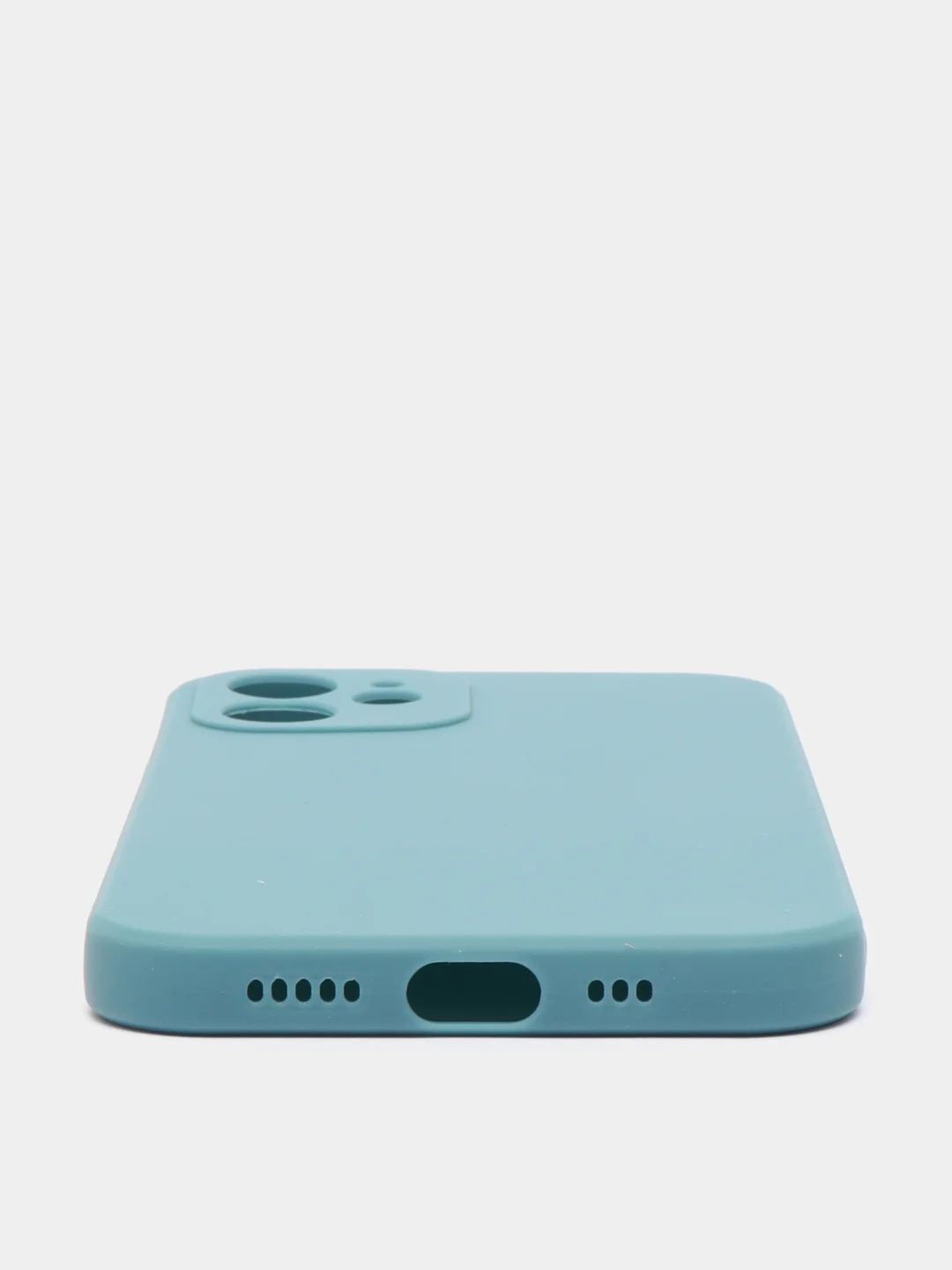 Бирюзовый чехол Silicone Case для iPhone 12, 12 Pro, Max, 12 mini, 13, 13 Pro, Max с защитой камеры