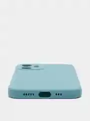Бирюзовый чехол Silicone Case для iPhone 12, 12 Pro, Max, 12 mini, 13, 13 Pro, Max с защитой камеры