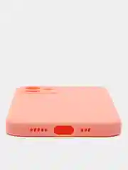 Коралловый чехол Silicone Case для iPhone 12, 12 Pro, Max, 12 mini, 13, 13 Pro, Max с защитой камеры