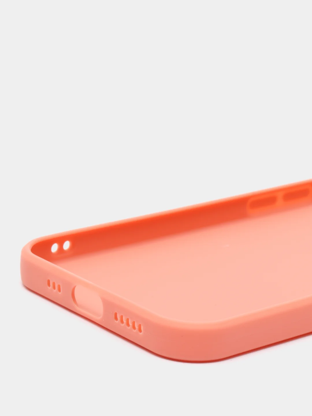 Коралловый чехол Silicone Case для iPhone 12, 12 Pro, Max, 12 mini, 13, 13 Pro, Max с защитой камеры