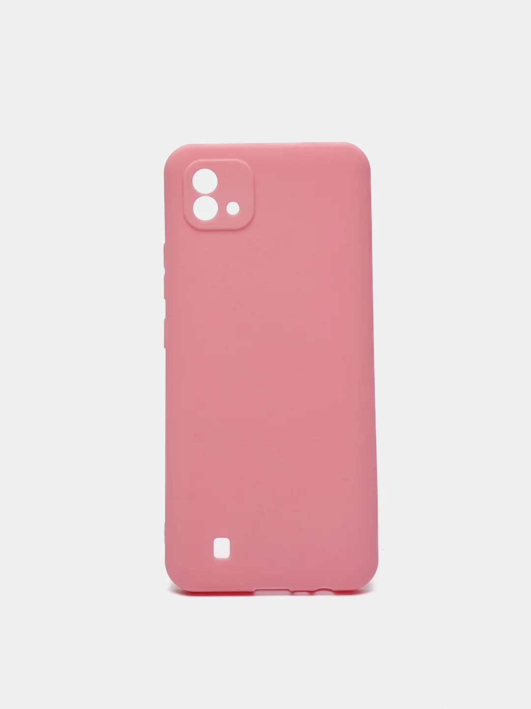 Розовый чехол для Realme C20/C11 (2021) силиконовый матовый однотонный