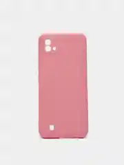 Розовый чехол для Realme C20/C11 (2021) силиконовый матовый однотонный
