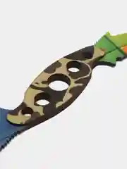 Желтый нож деревянный "керамбит двойной"