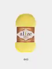 Лимонный пряжа Alize Diva Stretch 92% Микрофибра 8% Эластик 100г 400м