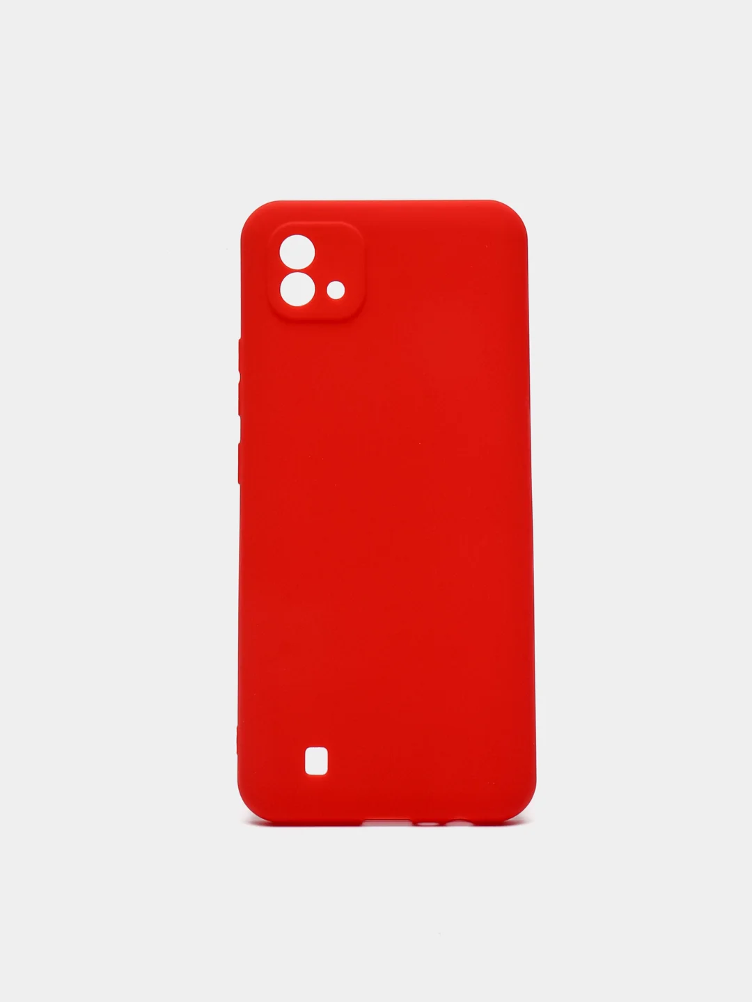Красный чехол для Realme C20/C11 (2021) силиконовый матовый однотонный