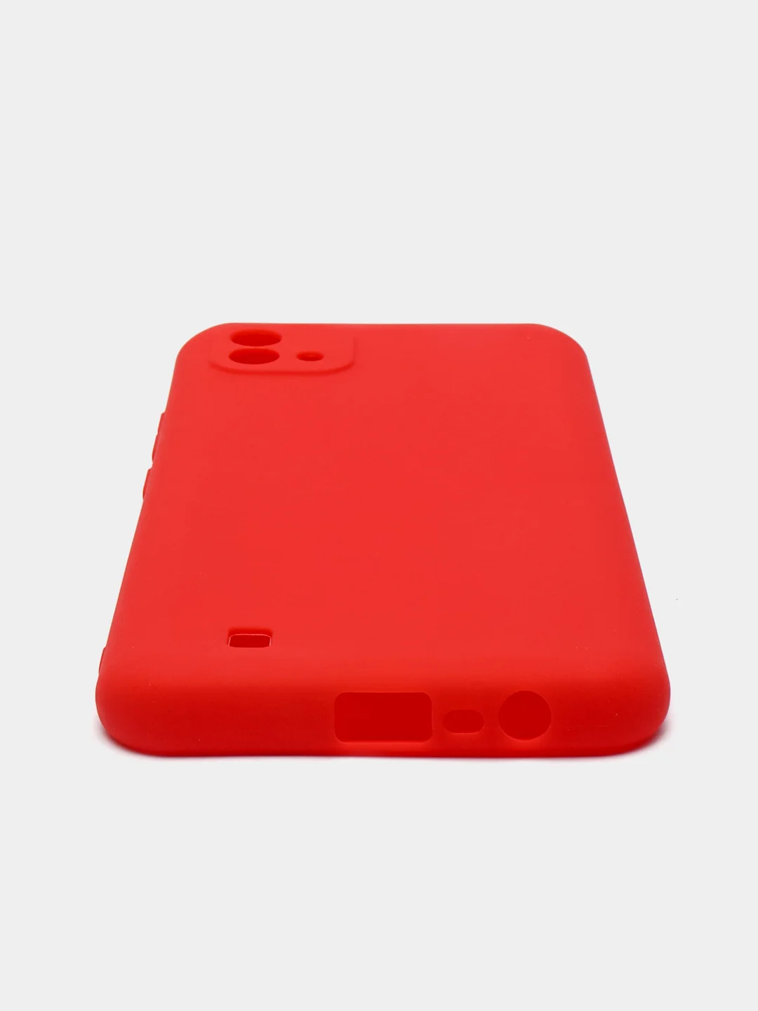 Красный чехол для Realme C20/C11 (2021) силиконовый матовый однотонный