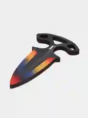 Бордовый деревянный тычковый нож из CS GO, цветной принт, 2 штуки
