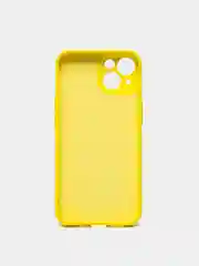 Желтый чехол iPhone 13 Mini 12 Mini 13 Pro с защитой камеры силиконовый с бархатной подкладкой