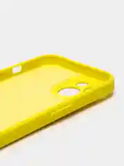 Желтый чехол iPhone 13 Mini 12 Mini 13 Pro с защитой камеры силиконовый с бархатной подкладкой
