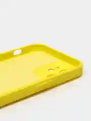 Желтый чехол iPhone 13 Mini 12 Mini 13 Pro с защитой камеры силиконовый с бархатной подкладкой