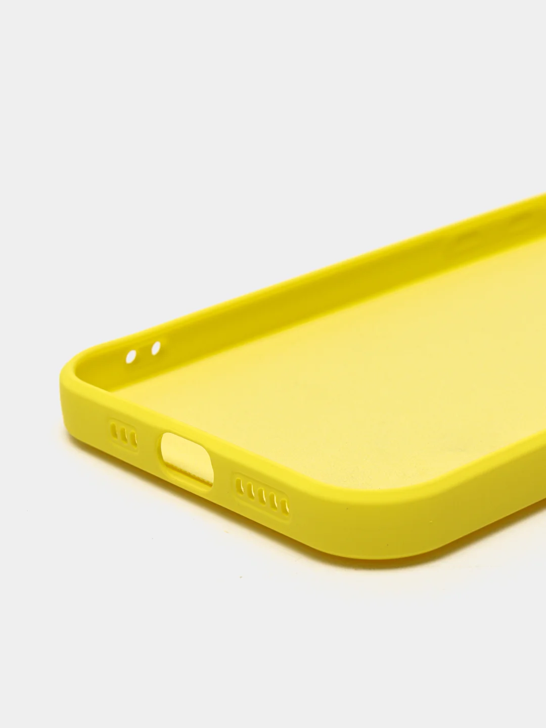 Желтый чехол iPhone 13 Mini 12 Mini 13 Pro с защитой камеры силиконовый с бархатной подкладкой