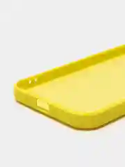 Желтый чехол iPhone 13 Mini 12 Mini 13 Pro с защитой камеры силиконовый с бархатной подкладкой