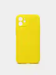 Желтый чехол iPhone 13 Mini 12 Mini 13 Pro с защитой камеры силиконовый с бархатной подкладкой
