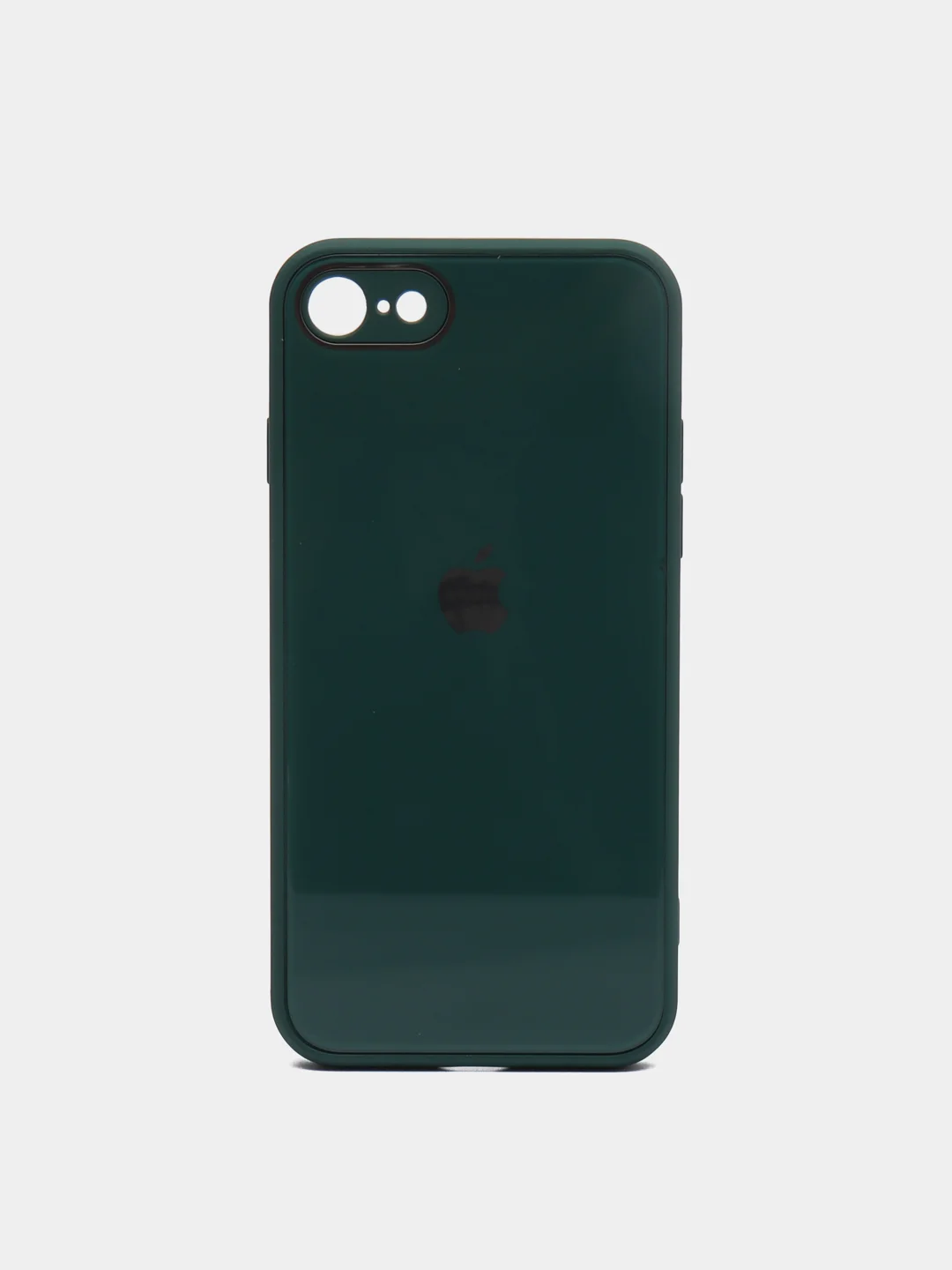 Зеленый чехол для iPhone 11, 12, 13, 12 Pro Max, 12 Pro, силиконовый, со стеклянной панелью