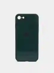 Зеленый чехол для iPhone 11, 12, 13, 12 Pro Max, 12 Pro, силиконовый, со стеклянной панелью
