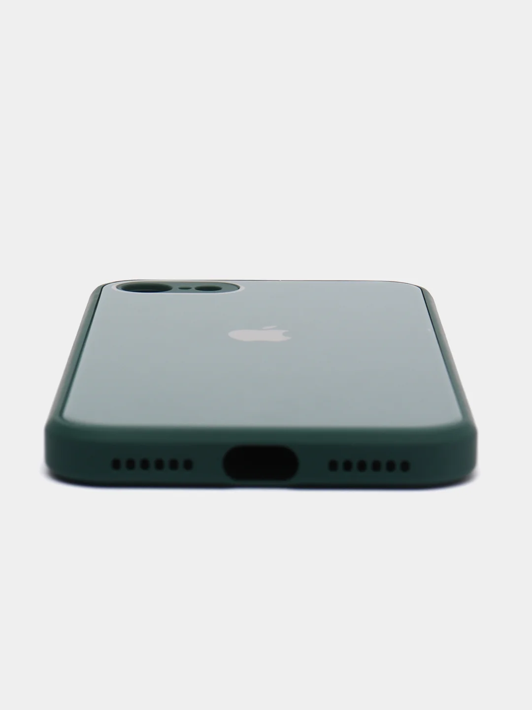 Зеленый чехол для iPhone 11, 12, 13, 12 Pro Max, 12 Pro, силиконовый, со стеклянной панелью