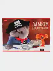 Вишнёвый альбом для рисования, 30 листов, А4, на скобе