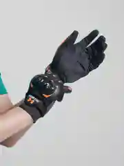 Оранжевый мотоперчатки с защитой костяшек
