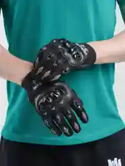 Черный мотоперчатки с защитой костяшек