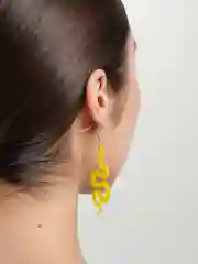 Лимонный серьги-подвески "Змеи"