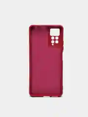 Бордовый чехол с защитой камеры и бархатом внутри XIAOMI REDMI NOTE 12 PRO 4G / REDMI NOTE 11 PRO