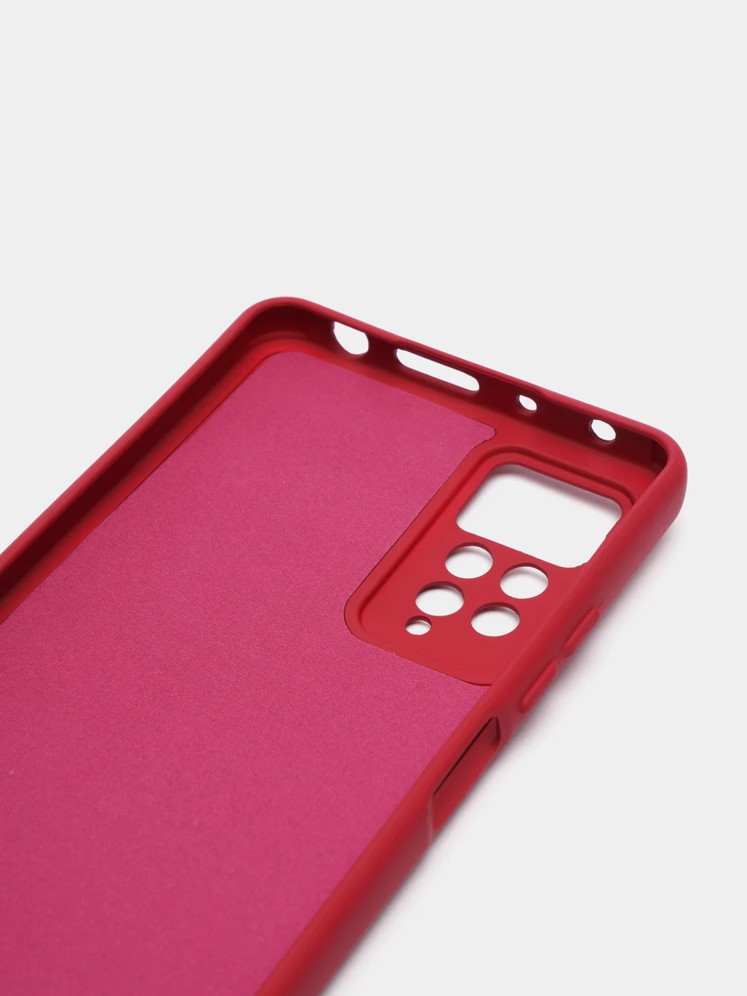 Бордовый чехол с защитой камеры и бархатом внутри XIAOMI REDMI NOTE 12 PRO 4G / REDMI NOTE 11 PRO