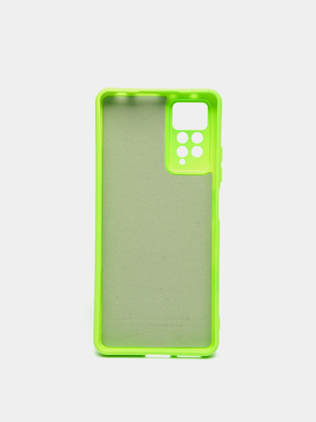 Лайм чехол с защитой камеры и бархатом внутри XIAOMI REDMI NOTE 12 PRO 4G / REDMI NOTE 11 PRO