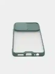 Тёмно-зелёный чехол для XIAOMI POCO M5S / Redmi NOTE 10  / NOTE 10S с задвижным окном для защиты камеры