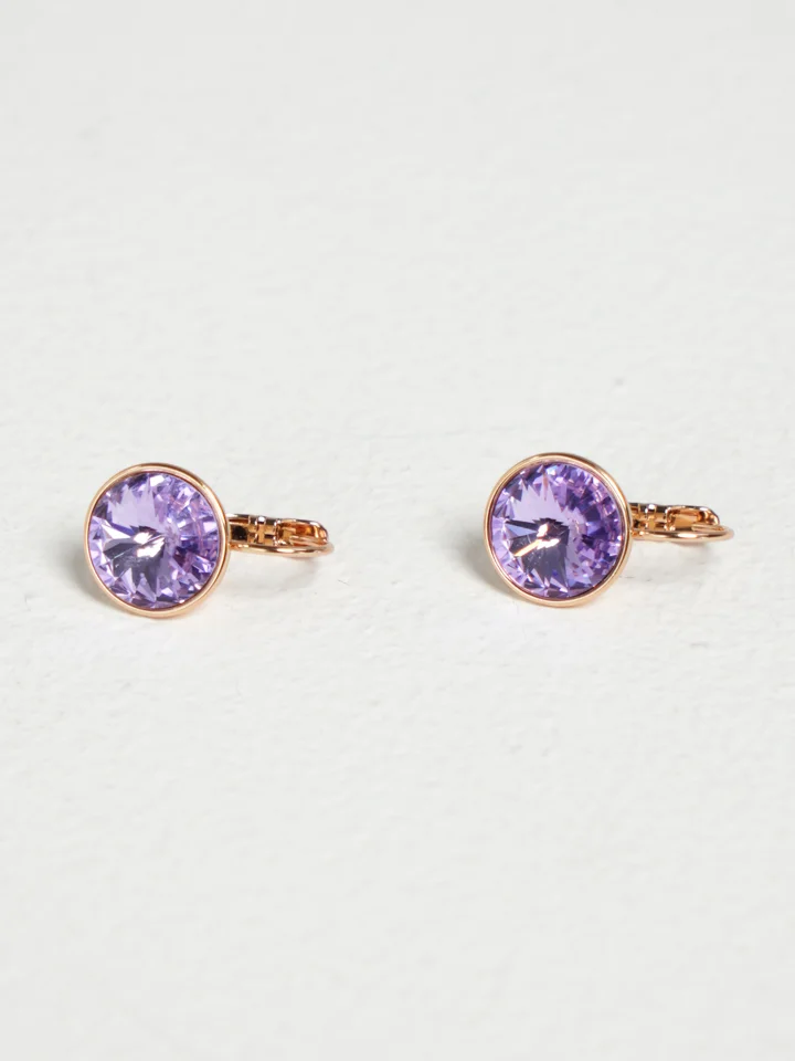 Аметистовый серьги Xuping/ серьги Swarovski/ серьги Сваровски/ серьги с кристаллами