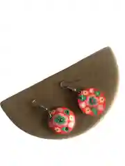 Серьги цветные из бамбука