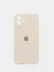Белый чехол для iPhone 12 с защитным стеклом в комплекте