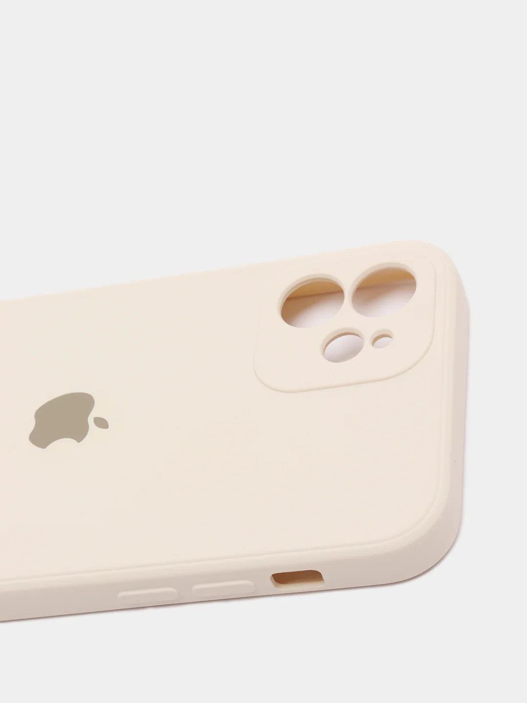 Белый чехол для iPhone 12 с защитным стеклом в комплекте