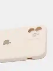 Белый чехол для iPhone 12 с защитным стеклом в комплекте