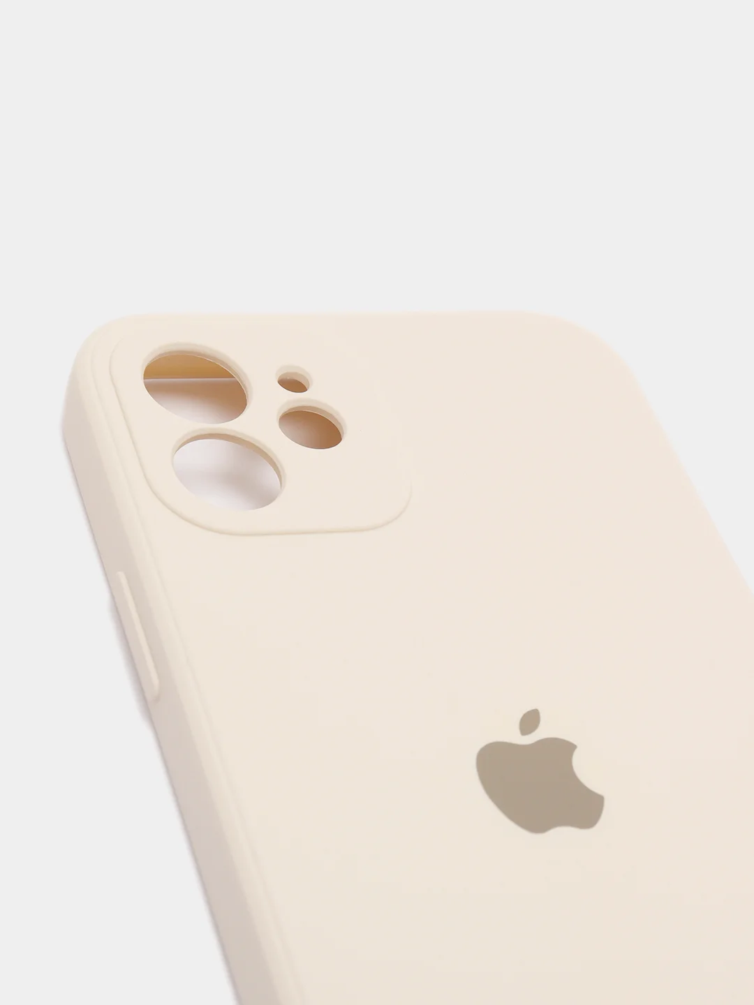 Белый чехол для iPhone 12 с защитным стеклом в комплекте