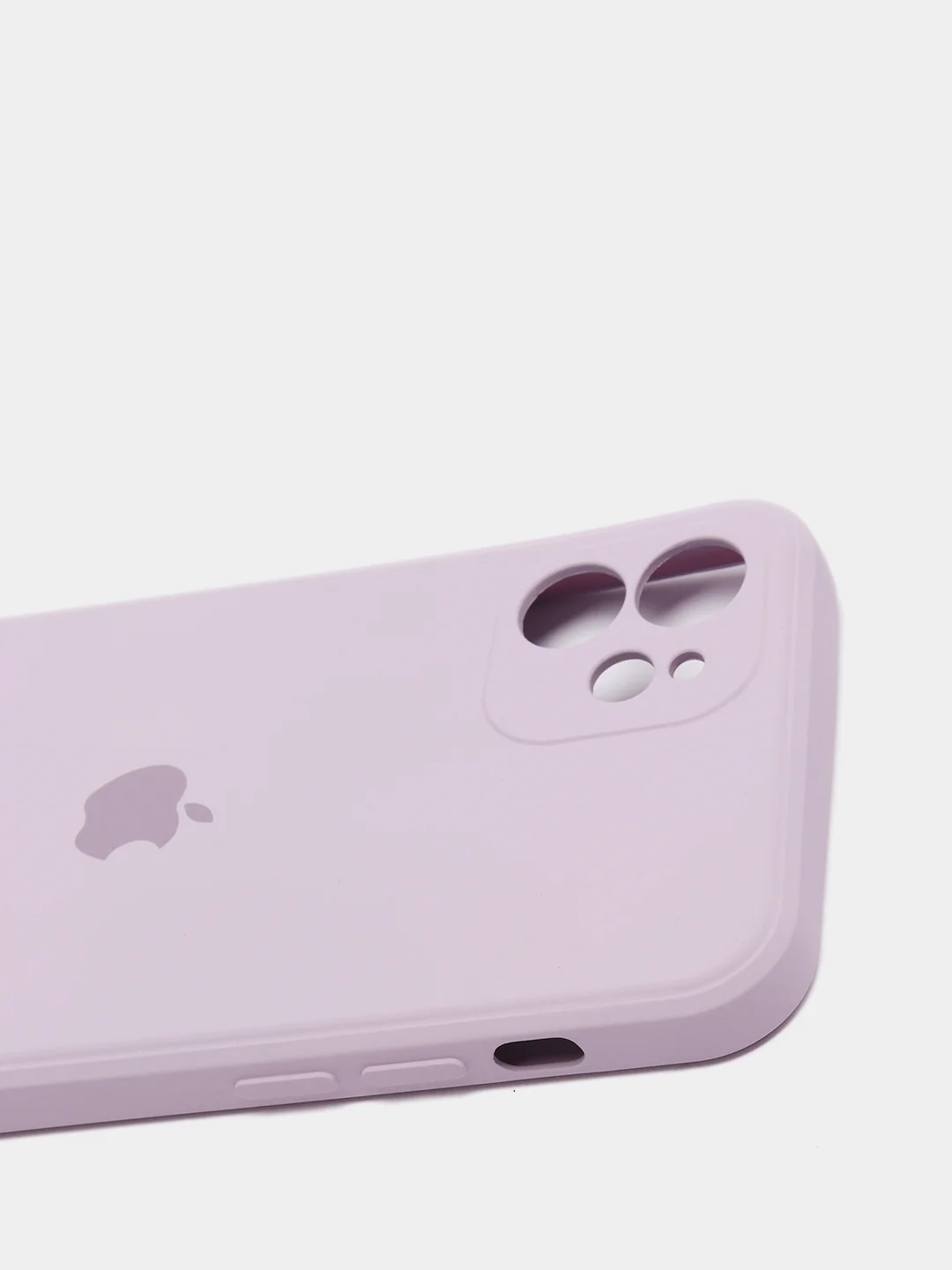 Сиреневый чехол для iPhone 12 с защитным стеклом в комплекте