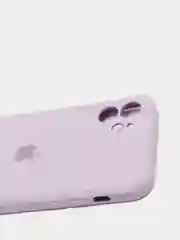 Сиреневый чехол для iPhone 12 с защитным стеклом в комплекте