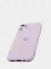 Сиреневый чехол для iPhone 12 с защитным стеклом в комплекте