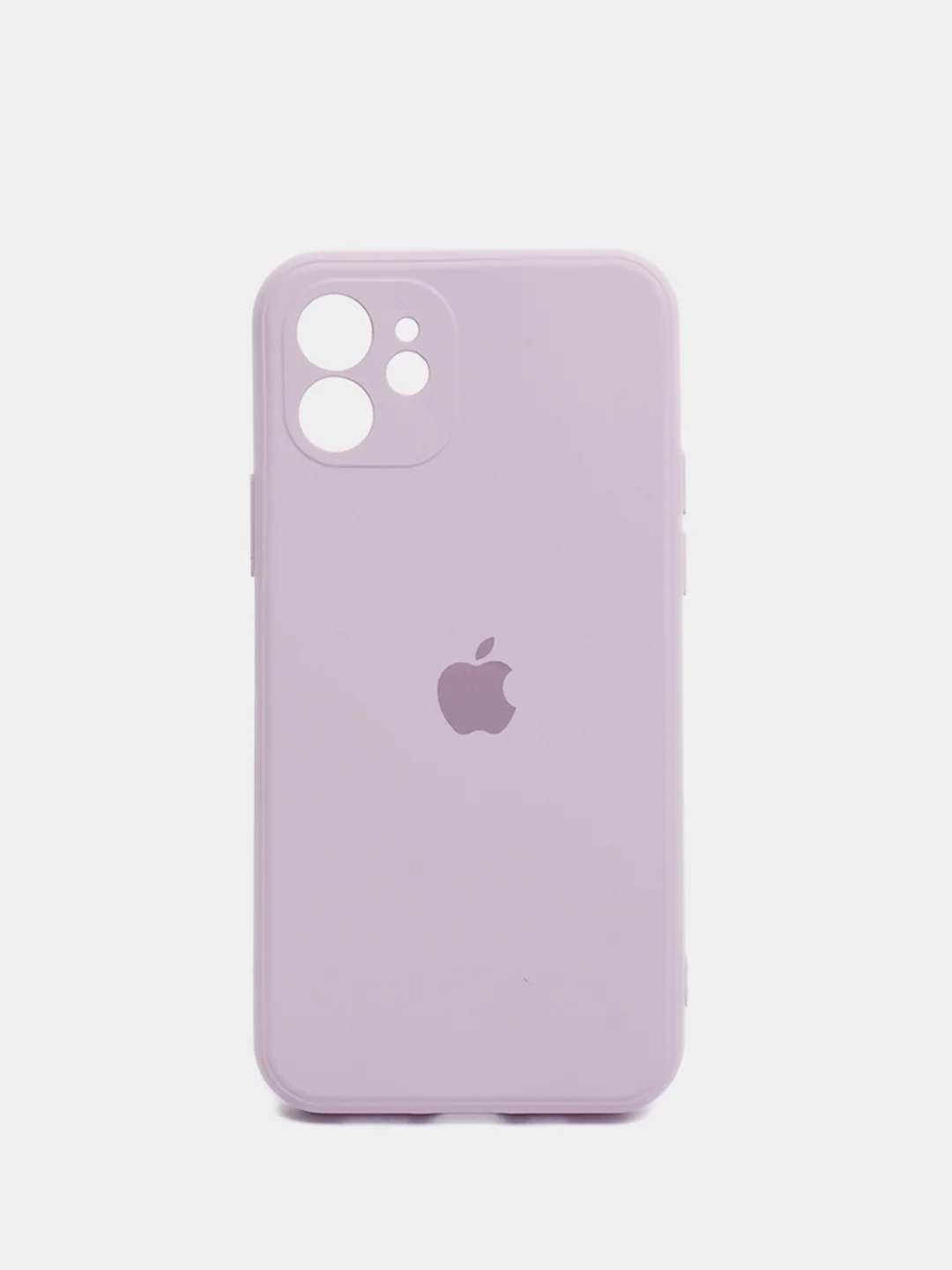 Сиреневый чехол для iPhone 12 с защитным стеклом в комплекте