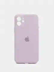 Сиреневый чехол для iPhone 12 с защитным стеклом в комплекте