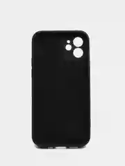 Черный чехол для iPhone 12 с защитным стеклом в комплекте