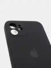 Черный чехол для iPhone 12 с защитным стеклом в комплекте