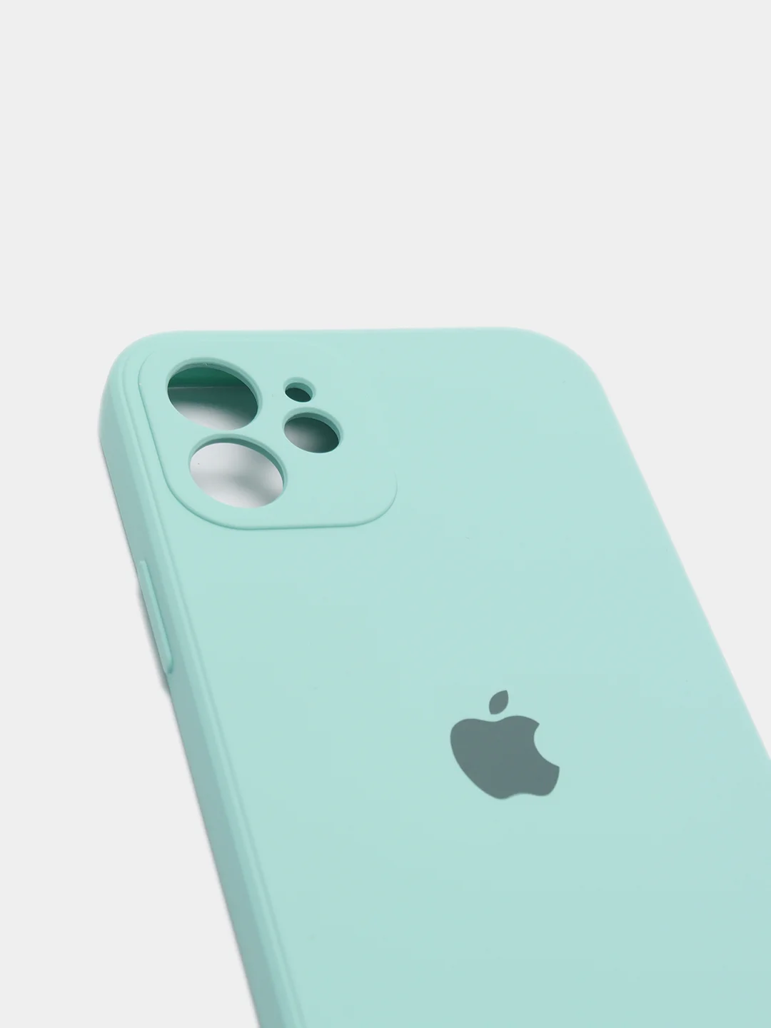 Мятный чехол для iPhone 12 с защитным стеклом в комплекте