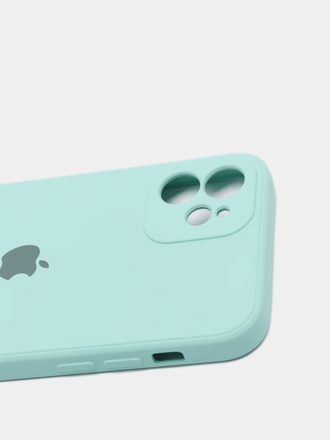 Мятный чехол для iPhone 12 с защитным стеклом в комплекте