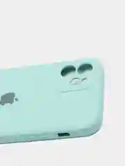 Мятный чехол для iPhone 12 с защитным стеклом в комплекте