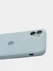 Небесно-голубой чехол для iPhone 12 с защитным стеклом в комплекте