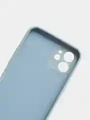 Небесно-голубой чехол для iPhone 12 с защитным стеклом в комплекте